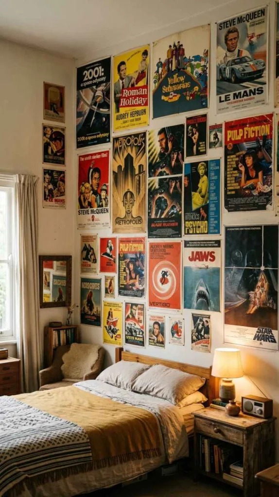 Posters on Wall Bedroom Inspo 4 Vintage Poster Collection
