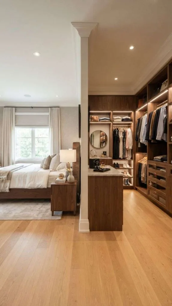 8+ Bedroom Interior Ideas for Modern Homes 9 Walk-In Closet Integration