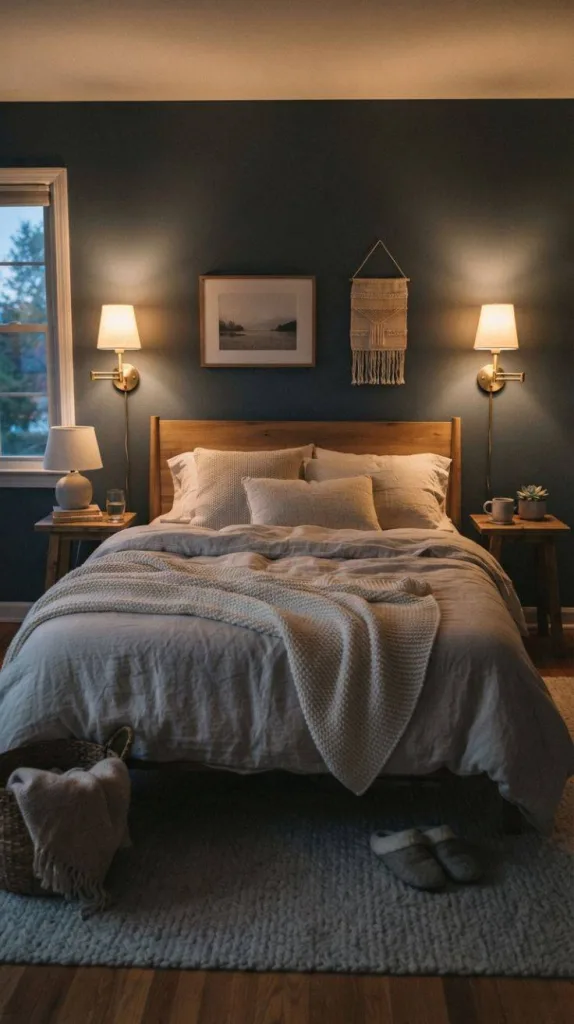 9+ Cozy Bedroom Ideas for a Warm Retreat at Home 7 Warm Wall Sconce Glow