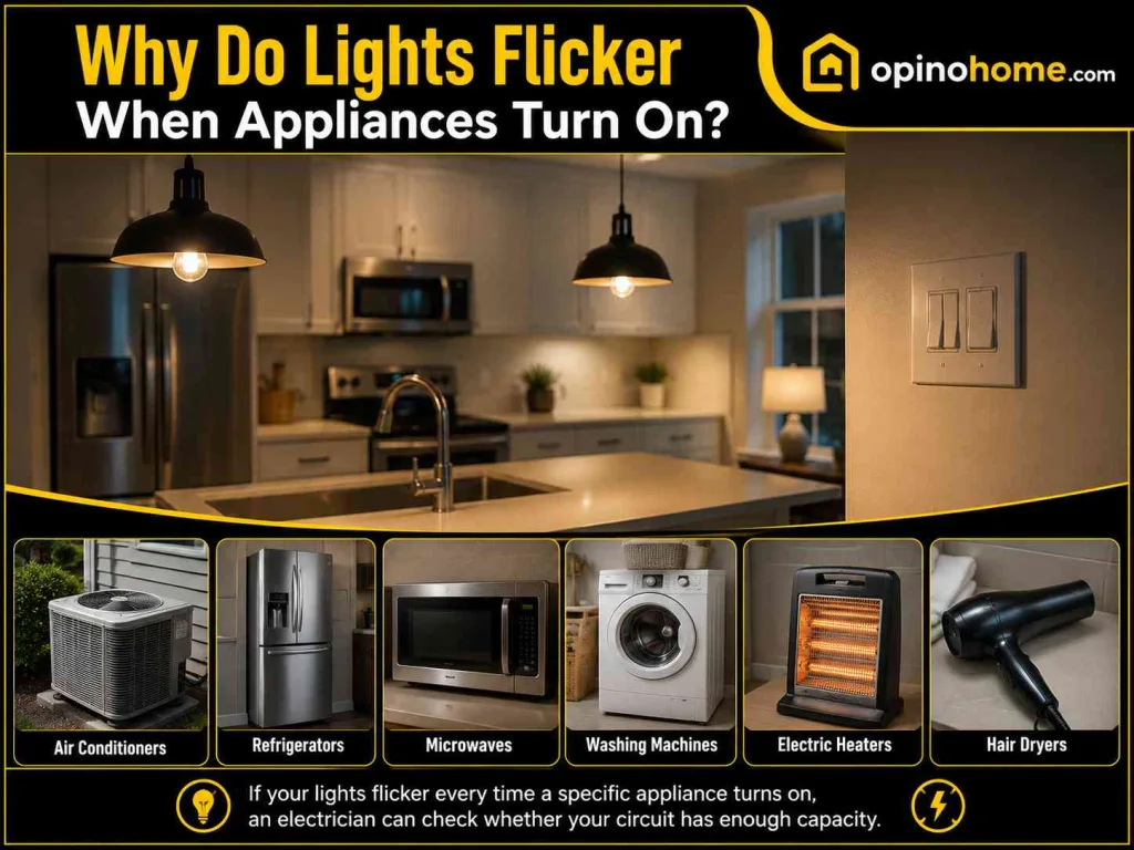 Why Do Lights Flicker When Appliances Turn On