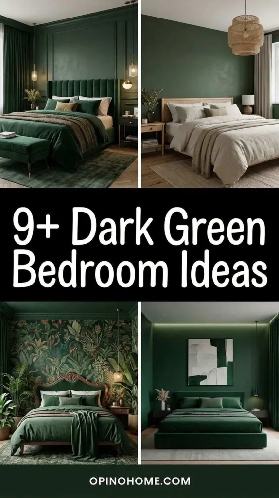 Dark Green Bedroom Ideas for a Cozy Elegant Retreat 2 Dark Green Bedroom