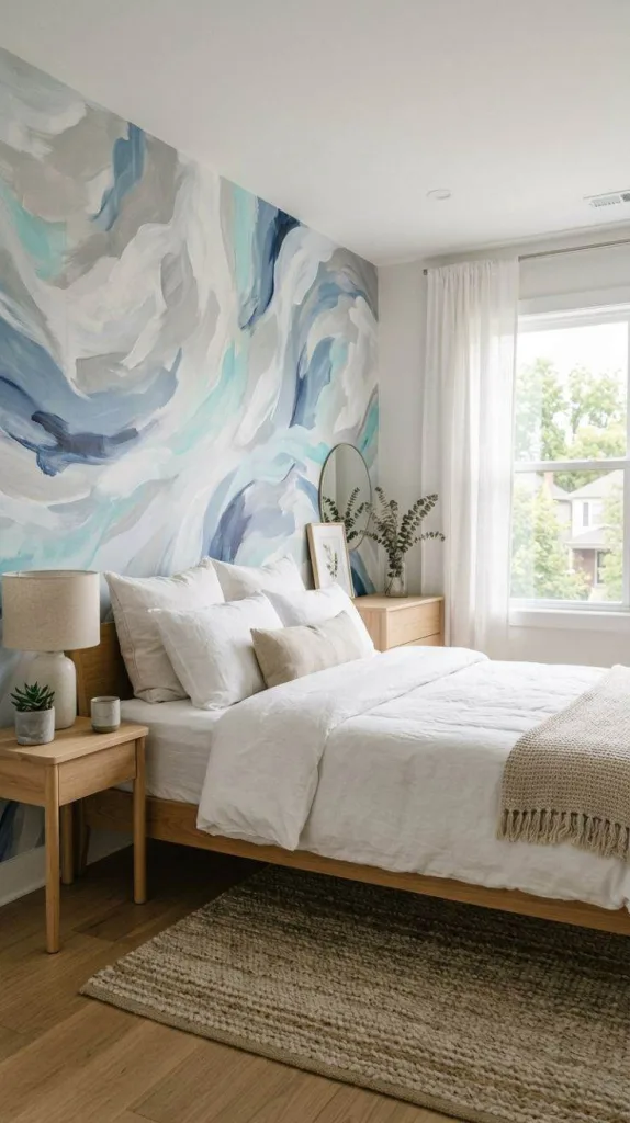 Abstract Painted Wallpaper