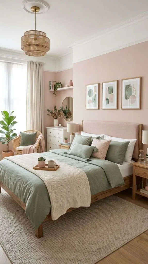 Pink and Green Bedroom Ideas for a Fresh Stylish Retreat 4 Blush Pink And Sage Green