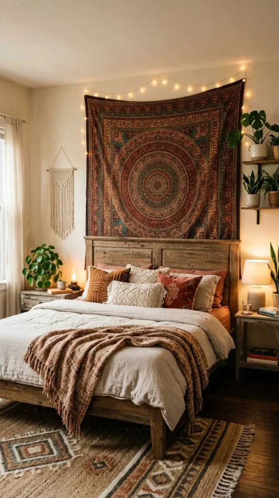 Bohemian Tapestry Styling