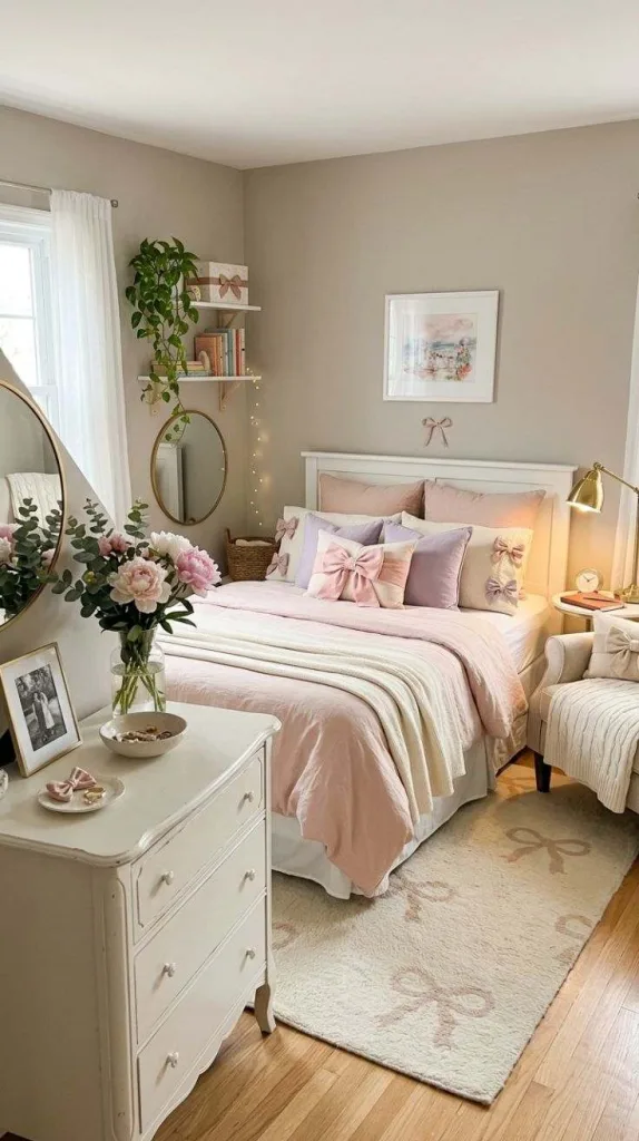 Cute Bedroom Ideas for a Cozy Dreamy Space 3 Bow Decor Accents