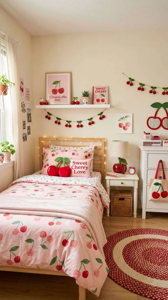Cute Bedroom Ideas for a Cozy Dreamy Space 4 Cherry Theme Corner