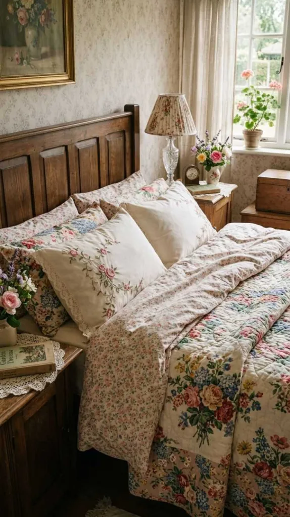 Vintage Bedroom Ideas for a Cozy Timeless Retreat 8 Classic Floral Bedding