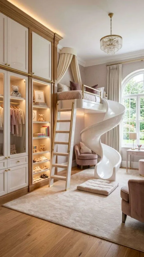 Luxury Kids Bedroom Ideas for a Stylish Dreamy Space 12 Custom Wardrobe And Slide In Room