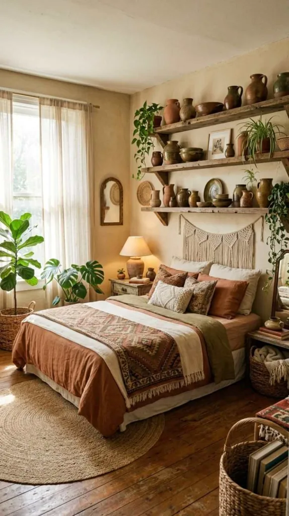 Earthy Pottery Display