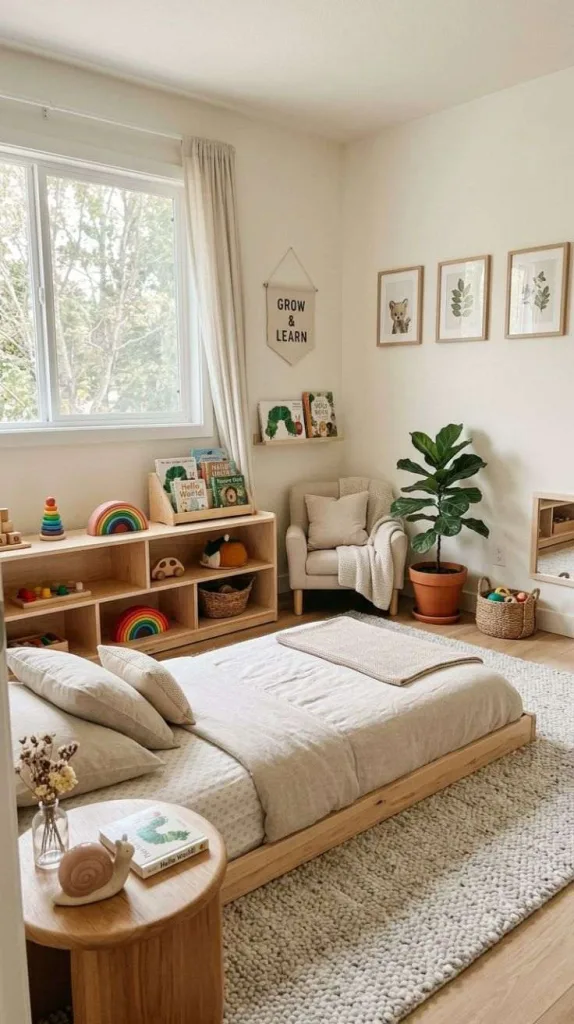 Montessori Bedroom Ideas for a Calm Child-Friendly Space 3 Floor Bed Setup