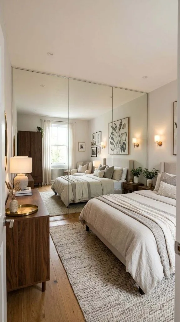 Bedroom Mirror Ideas for a Stylish Bright Bedroom 8 Full Wall Mirror