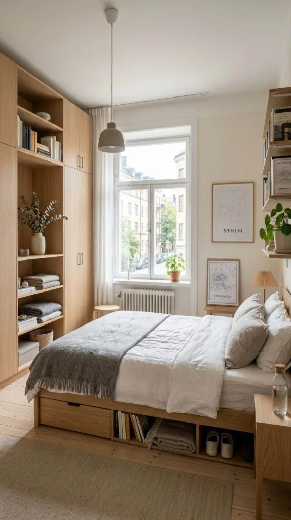 Stockholm Bedroom Ideas for a Cozy Nordic-Inspired Retreat 7 Functional Storage Solutions