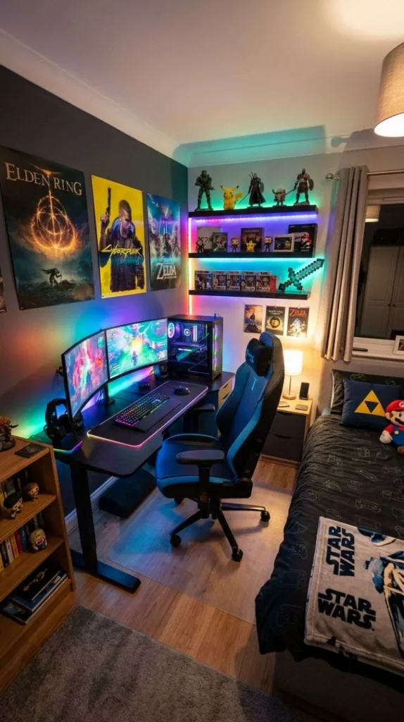 Teenager Bedroom Boy Ideas for a Stylish Modern Space 3 Gaming Bedroom Setup