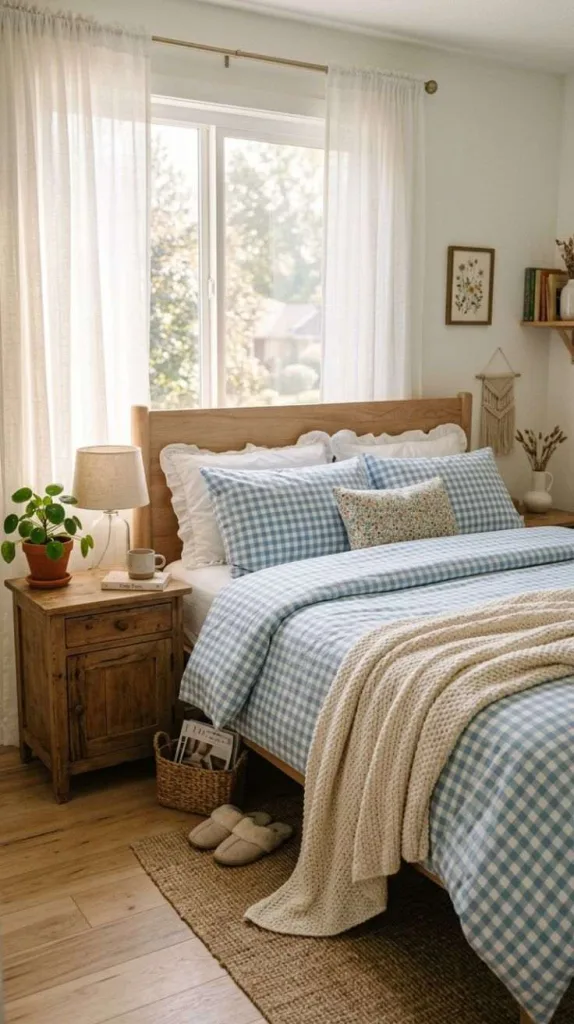 Cute Bedroom Ideas for a Cozy Dreamy Space 5 Gingham Bedding Style