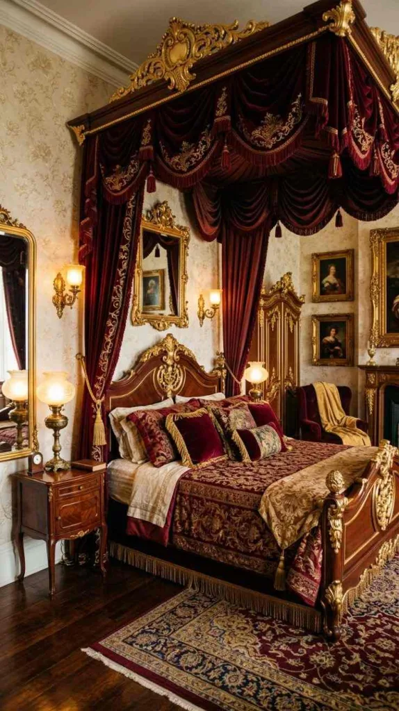 Victorian Bedroom Ideas for a Timeless Elegant Retreat 12 Gold Trimmed Bedroom Details
