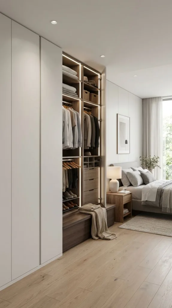 Bedroom Wardrobe Ideas for Stylish Modern Storage Solutions 11 Hidden Wardrobe Storage