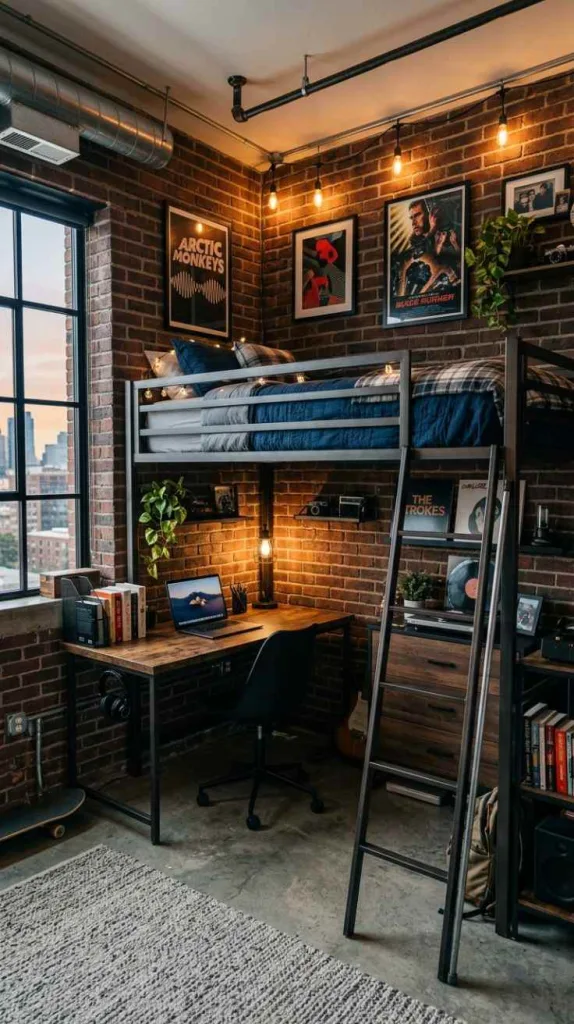 Teenager Bedroom Boy Ideas for a Stylish Modern Space 7 Industrial Teen Bedroom