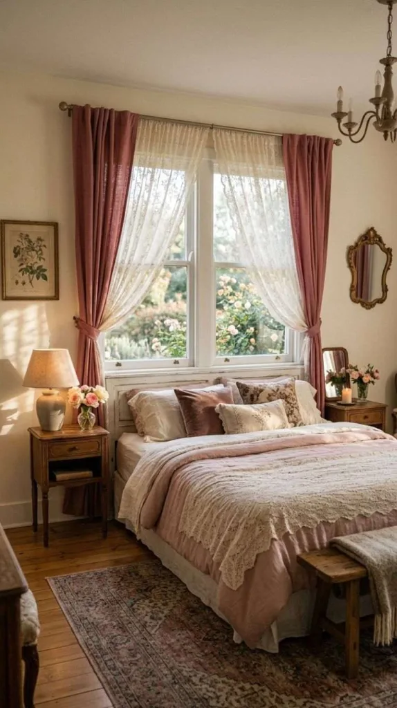 Romantic Bedroom Ideas for Couples to Create Cozy Moments 9 Lace Curtain Bedroom Styling