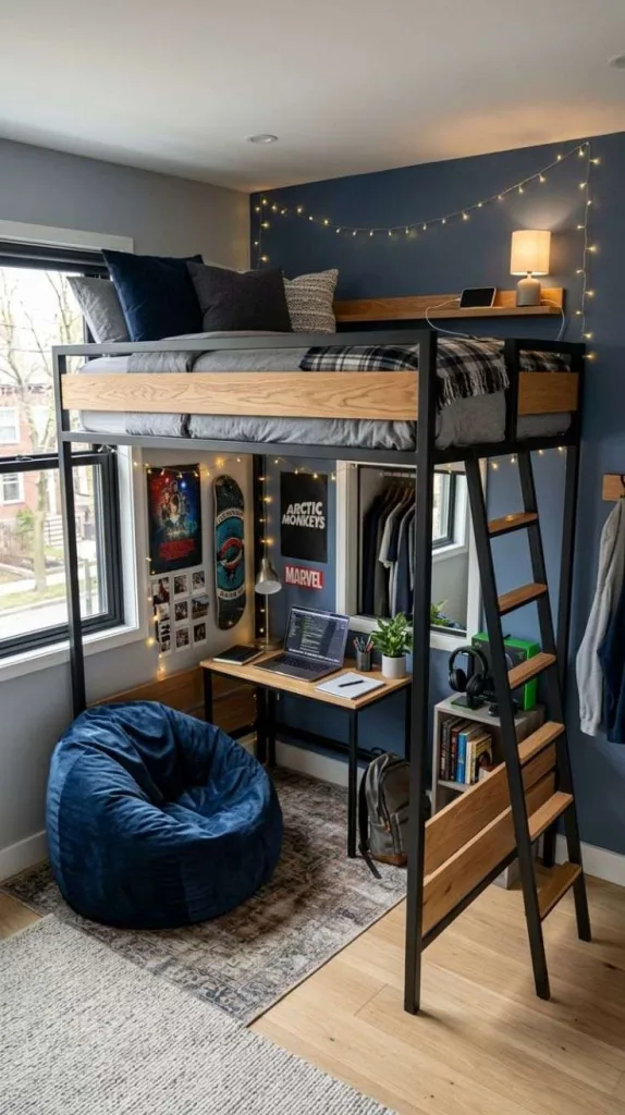 Teenage Boys Bedroom Ideas for Modern Cozy Spaces 4 Lofted Sleeping Platform