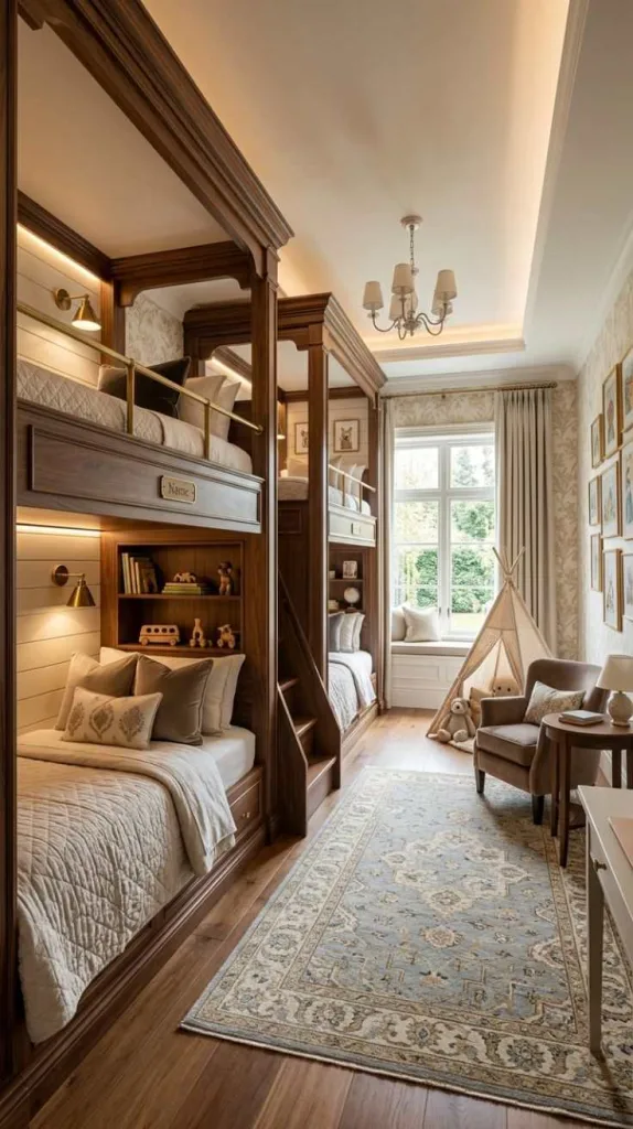 Luxury Kids Bedroom Ideas for a Stylish Dreamy Space 9 Luxury Bunk Room Design
