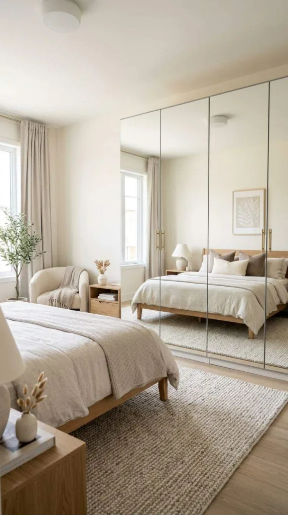 Bedroom Wardrobe Ideas for Stylish Modern Storage Solutions 7 Mirrored Wardrobe Doors
