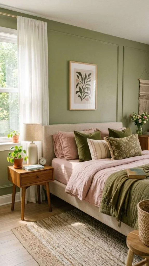 Olive Green + Dusty Pink