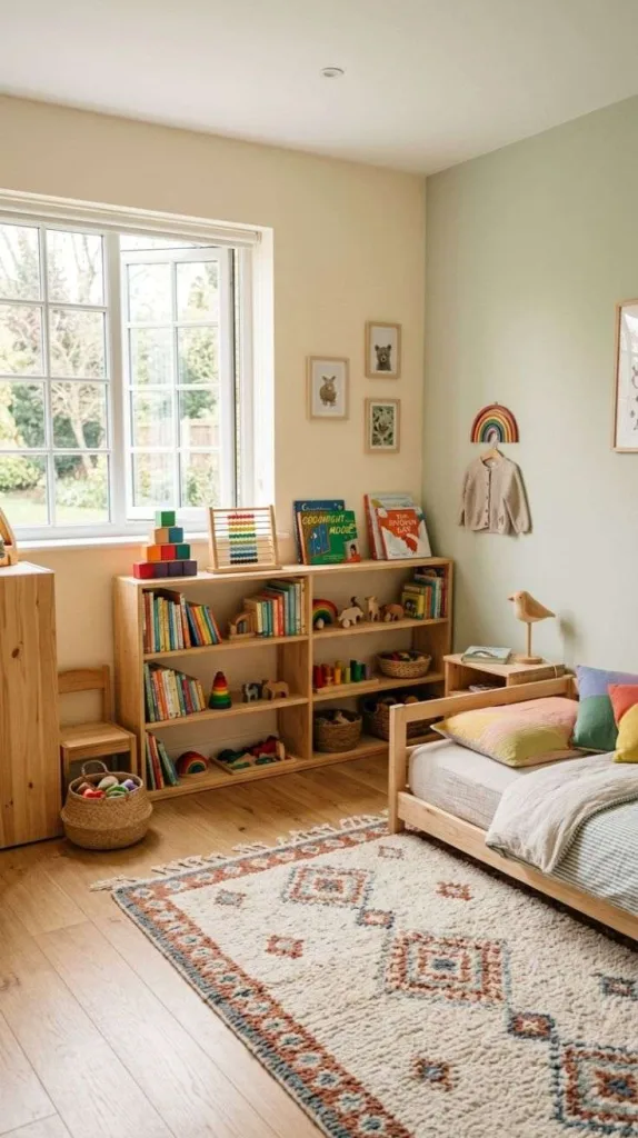 Montessori Bedroom Ideas for a Calm Child-Friendly Space 6 Open Toy Display