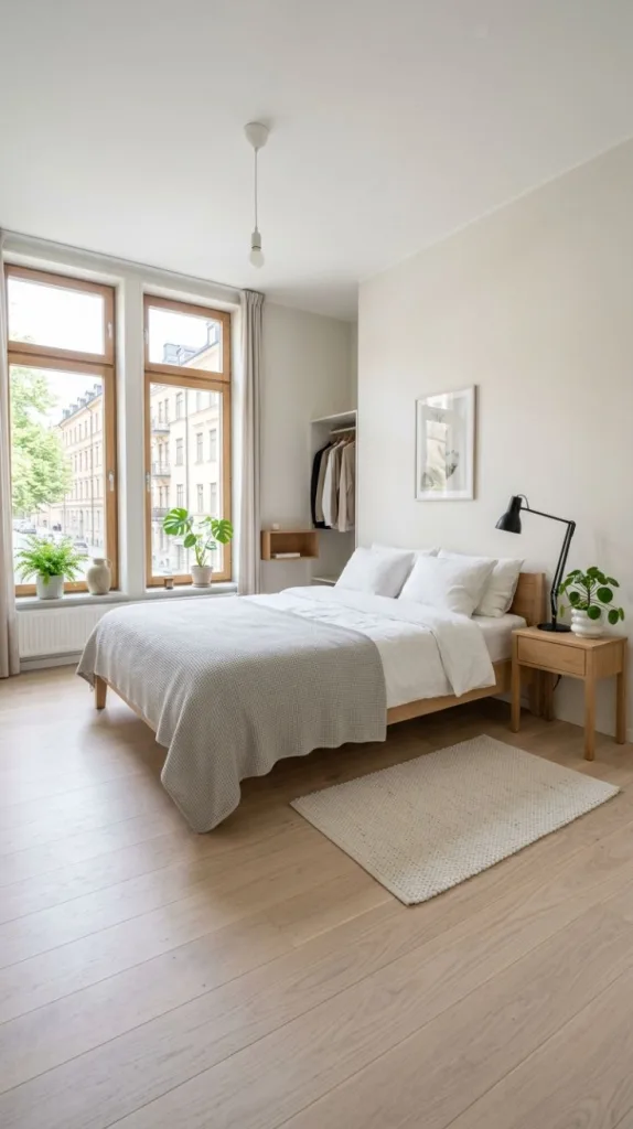 Stockholm Bedroom Ideas for a Cozy Nordic-Inspired Retreat 8 Pale Wood Flooring
