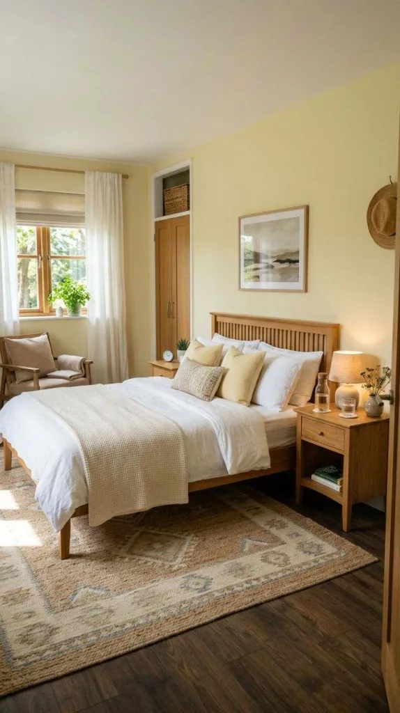 Pale Yellow And Warm Oak