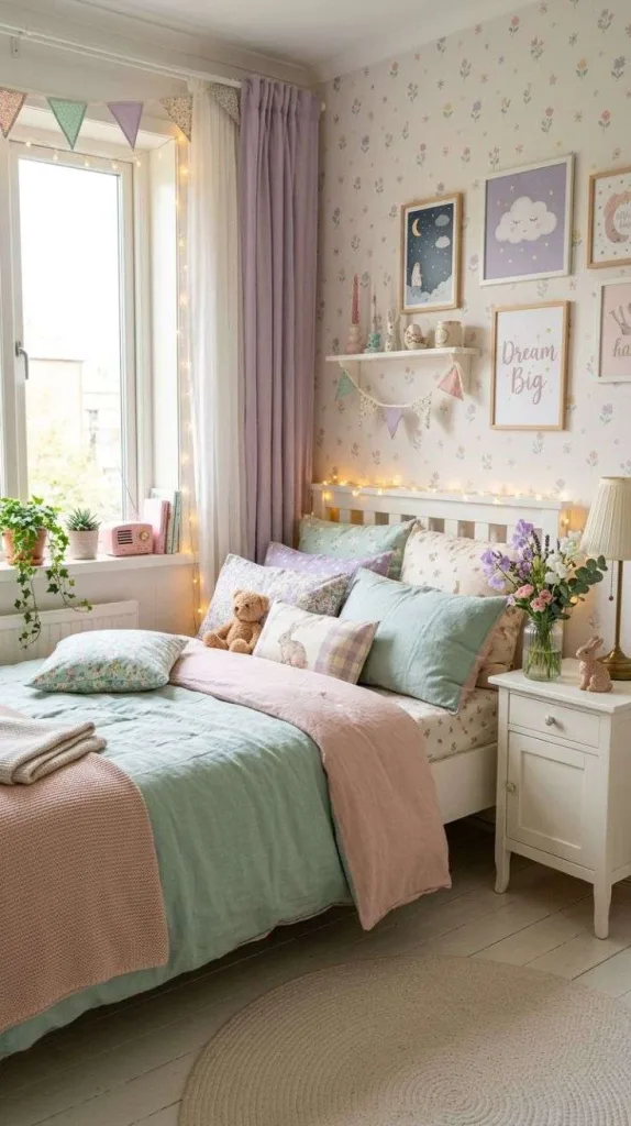 Cute Bedroom Ideas for a Cozy Dreamy Space 11 Pastel Color Layering