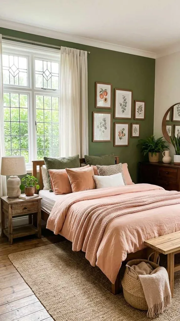 Pink and Green Bedroom Ideas for a Fresh Stylish Retreat 7 Peachy Pink And Moss Green