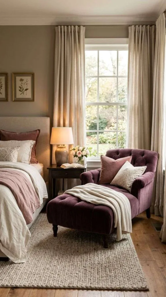 Romantic Bedroom Ideas for Couples to Create Cozy Moments 11 Plush Velvet Bedroom Seating