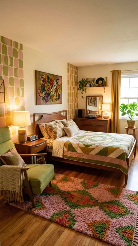Pink and Green Bedroom Ideas for a Fresh Stylish Retreat 11 Retro Pink And Avocado Green