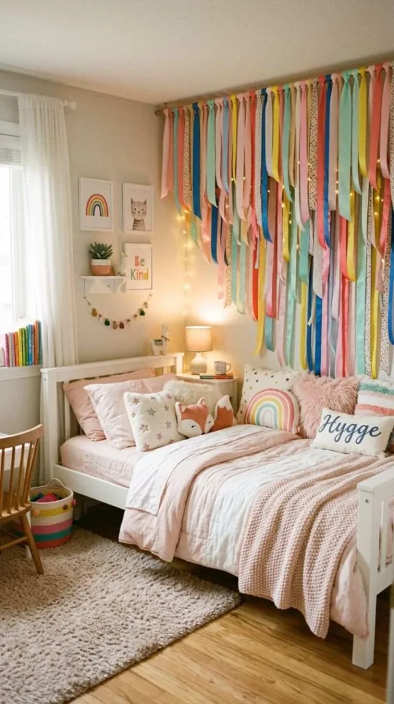 Cute Bedroom Ideas for a Cozy Dreamy Space 9 Ribbon Wall Styling