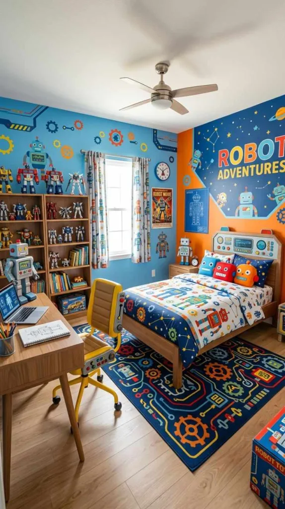 Boy Bedroom Ideas for a Stylish and Cozy Space 12 Robot Theme Bedroom