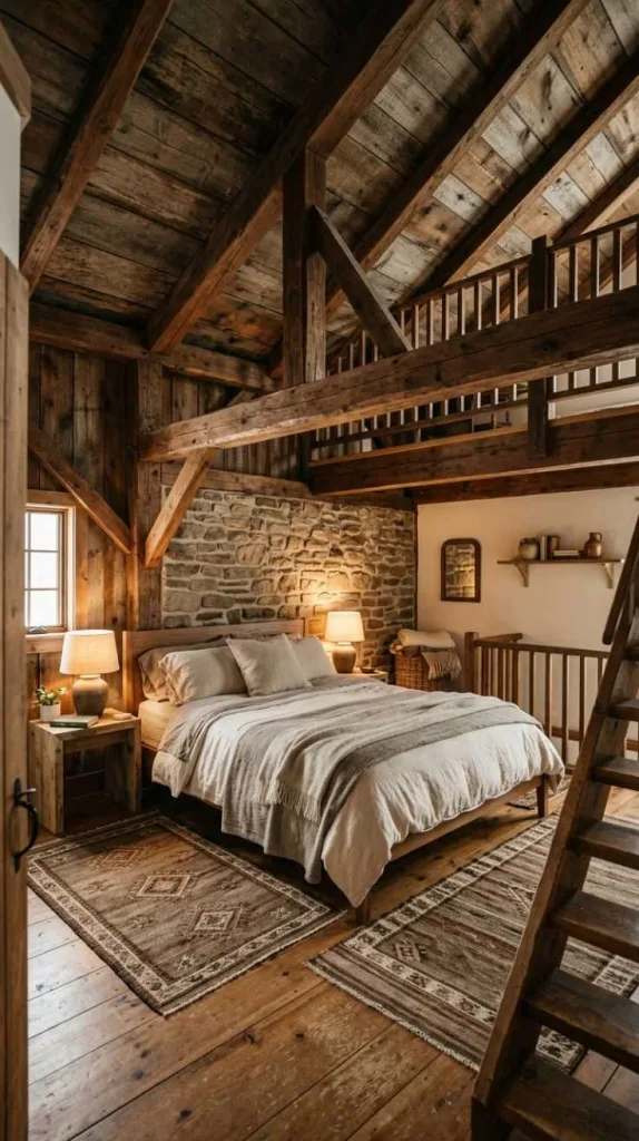 Rustic Loft Bedroom
