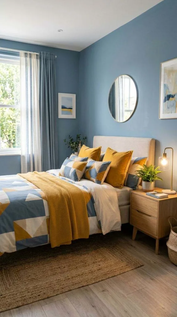 Saffron And Dusty Blue