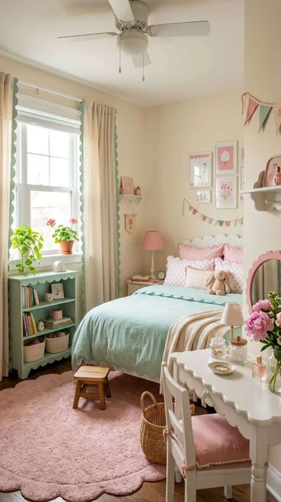Cute Bedroom Ideas for a Cozy Dreamy Space 6 Scalloped Edge Details