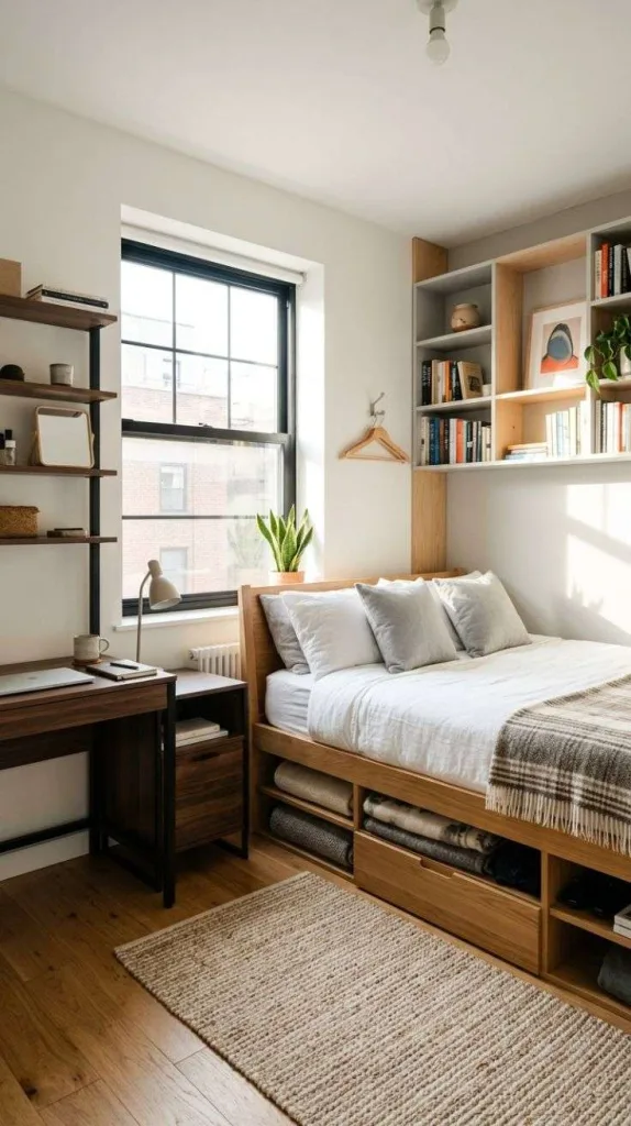 Apartment Bedroom Inspiration for a Cozy Stylish Space 3 Small Space Layout