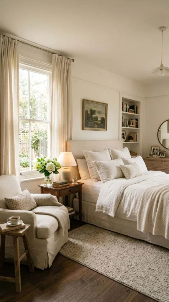 Nancy Meyers Bedroom Ideas for a Cozy Classic Retreat 7 Soft Linen Curtains