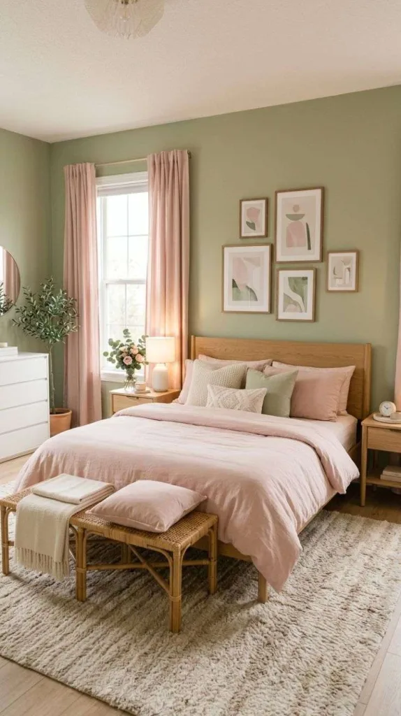 Pink and Green Bedroom Ideas for a Fresh Stylish Retreat 10 Soft Pink And Pistachio Green