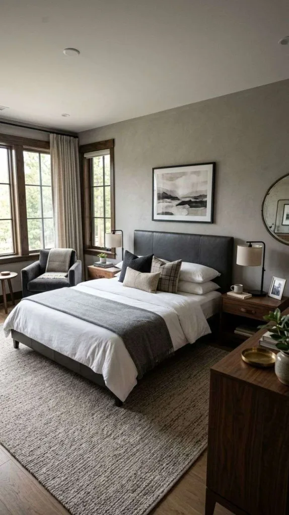 Masculine Bedroom Ideas for a Stylish Modern Retreat 7 Tailored Neutral Bedroom