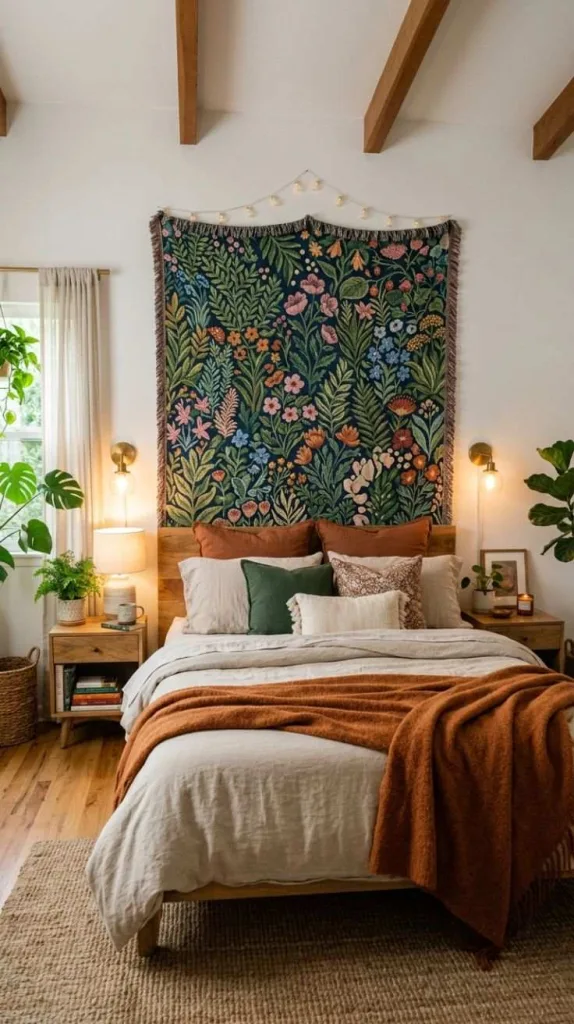 Tapestry Behind The Bed