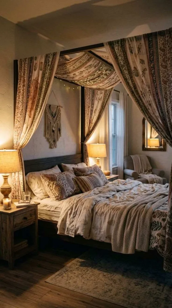 Tapestry Canopy Bed