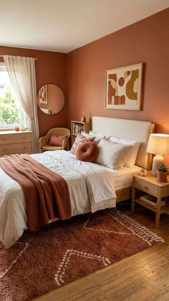Bedroom Color Schemes for a Cozy Stylish Home 9 Terracotta + Warm White