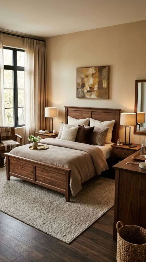 Brown Bedroom Ideas for a Cozy Warm and Stylish Retreat 7 Walnut Bedroom Elegance